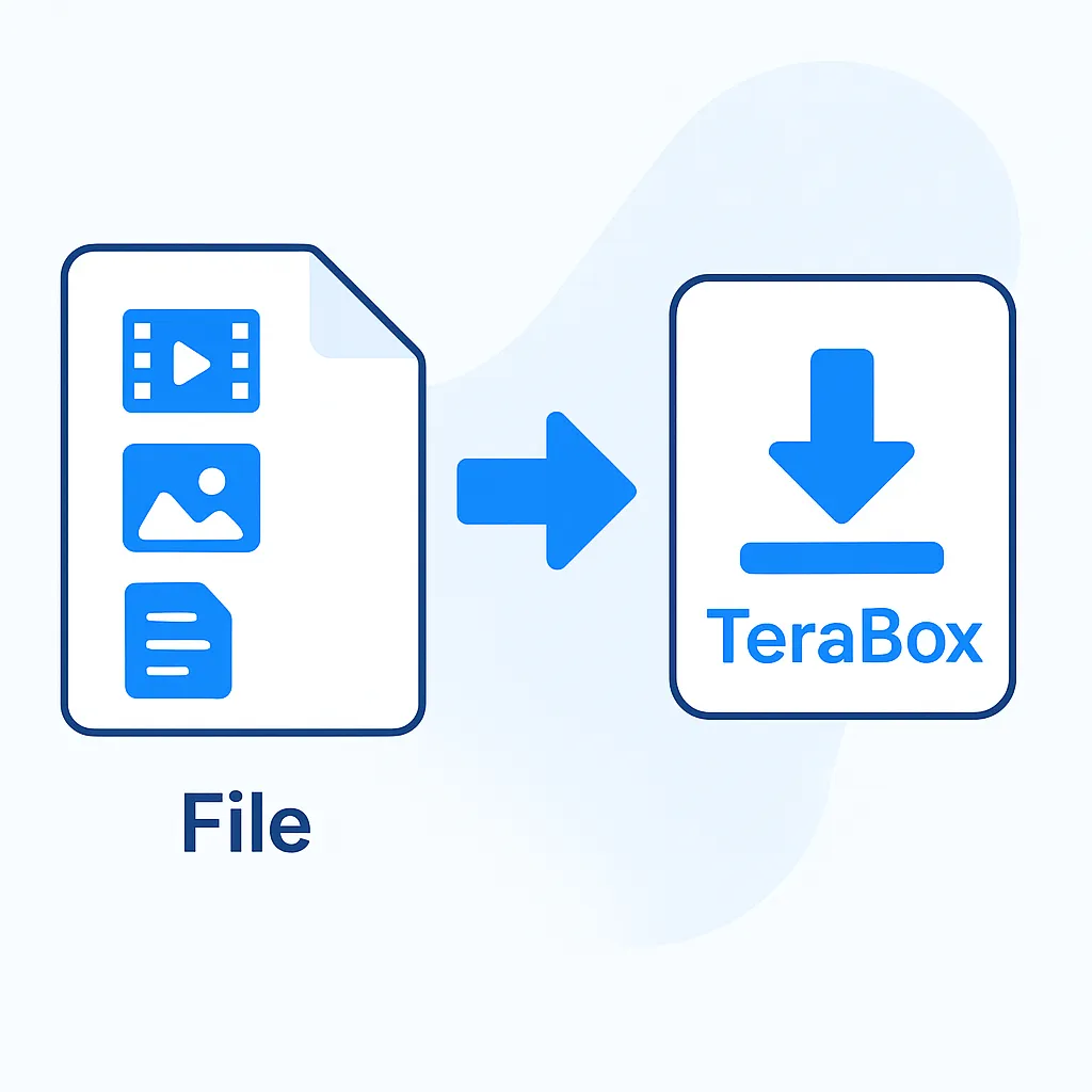 TeraBox file turning into direct download link illustration