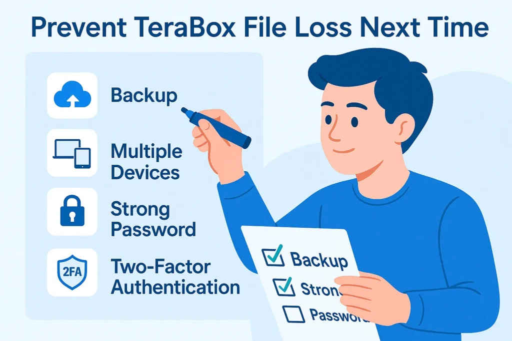 Checklist of file safety tips to prevent data loss in TeraBox