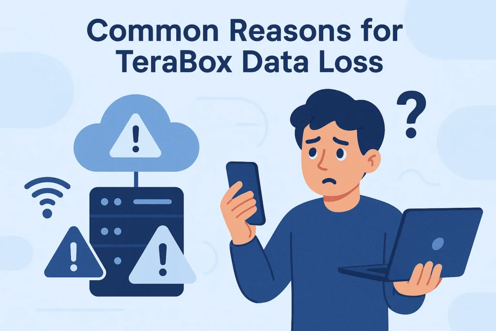 User trying to recover TeraBox files manually – Folder shows missing data