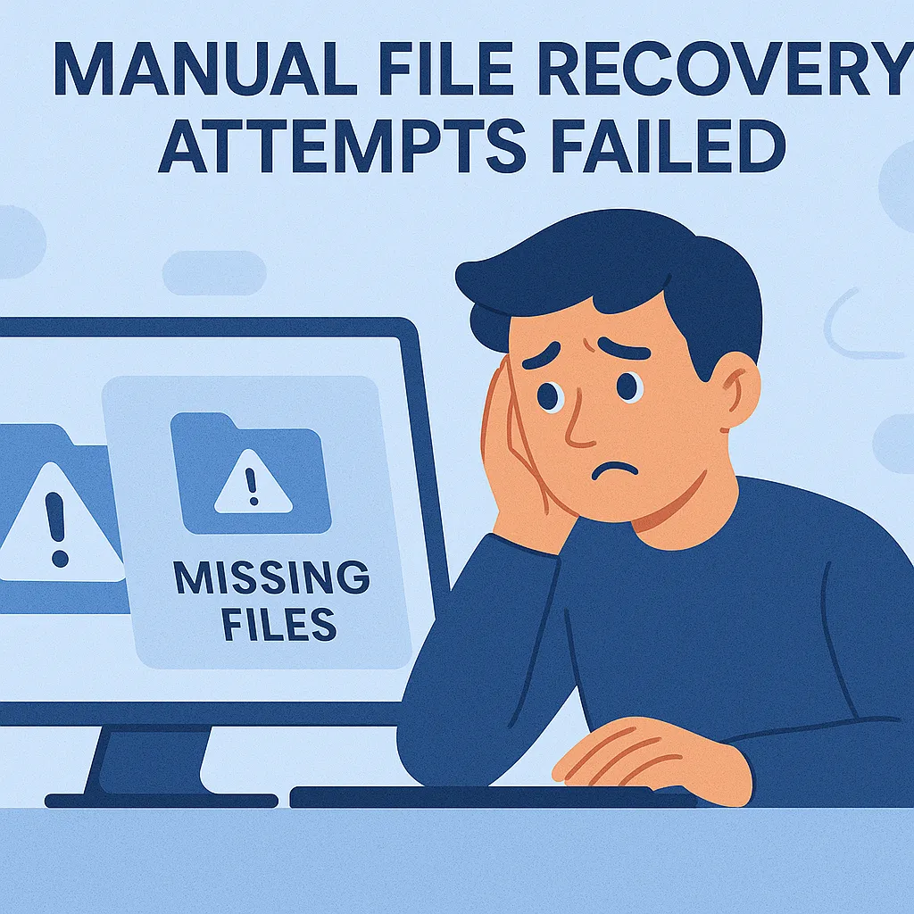 User trying to recover TeraBox files manually – Folder shows missing data