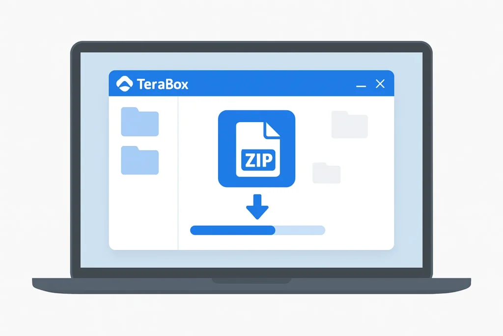 ZIP file downloading via the TeraBox Windows desktop application